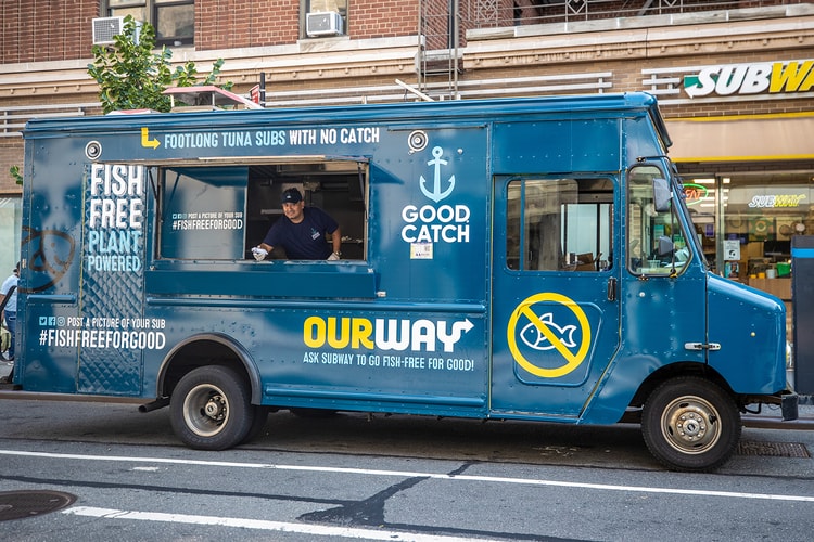 Good Catch Food Vans Post up by Subways Promoting Fish-Free Alternative