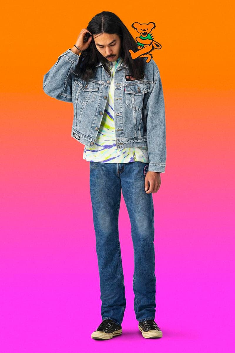 Grateful Dead x Levi's SS21 Collaboration Collection Grateful Dead Partners With Levis To Take Us Through a Psychedelic Time Warp 1960s american rock band partnership exclusive release fashion tie dye