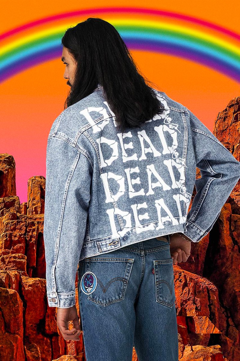 Grateful Dead x Levi's SS21 Collaboration Collection Grateful Dead Partners With Levis To Take Us Through a Psychedelic Time Warp 1960s american rock band partnership exclusive release fashion tie dye