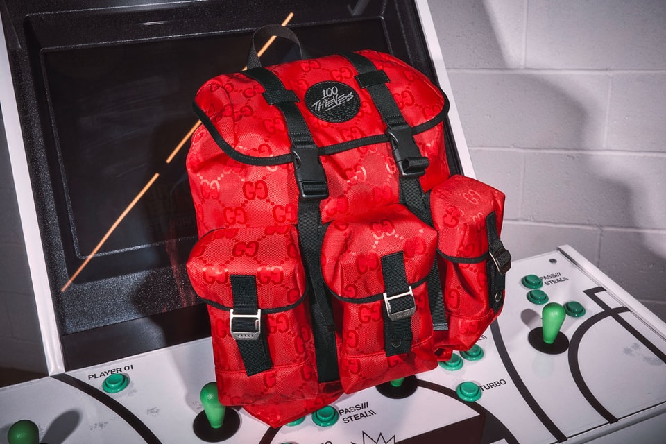 Gucci Gaming-Punched Backpack Capsule with 100 Thieves | HYPEBEAST