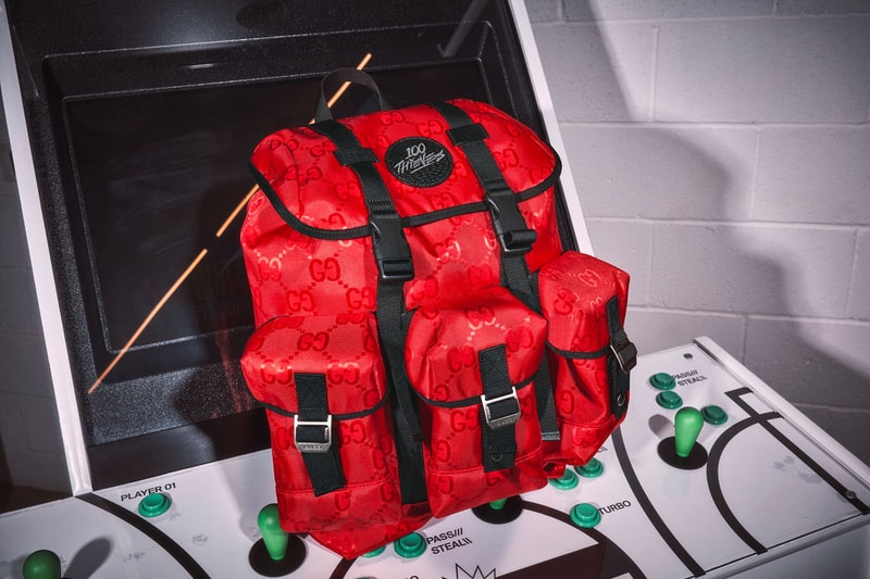 Gucci Unveils Gaming-Punched Backpack Capsule with 100 Thieves off the grid design collaboration partnership gaming esports release info
