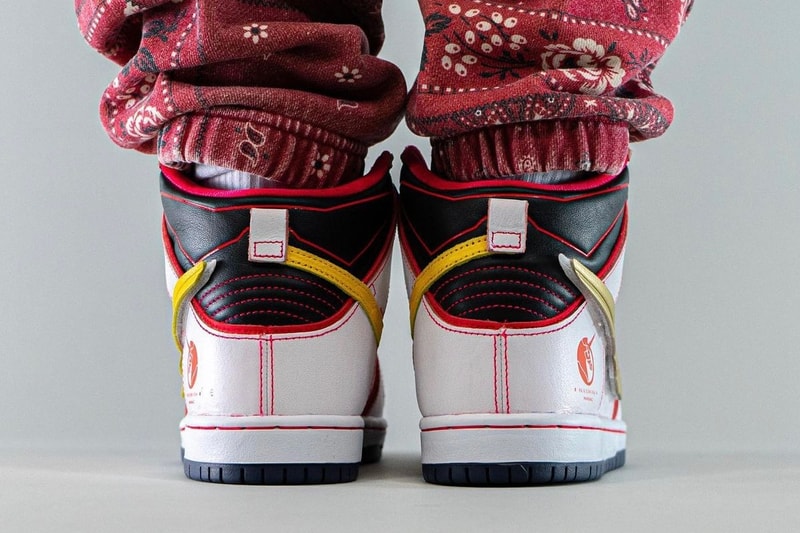 Gundam Nike SB Dunk High Project Unicorn White On-Foot Look Release Info DH7717-100 Date Buy Price 