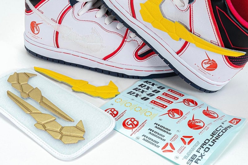 Gundam Nike SB Dunk High Project Unicorn White On-Foot Look Release Info DH7717-100 Date Buy Price 
