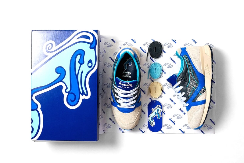 hanon diadora n9000 pictish warrior collaboration scottish blue gray official release date info photos price store list buying guide