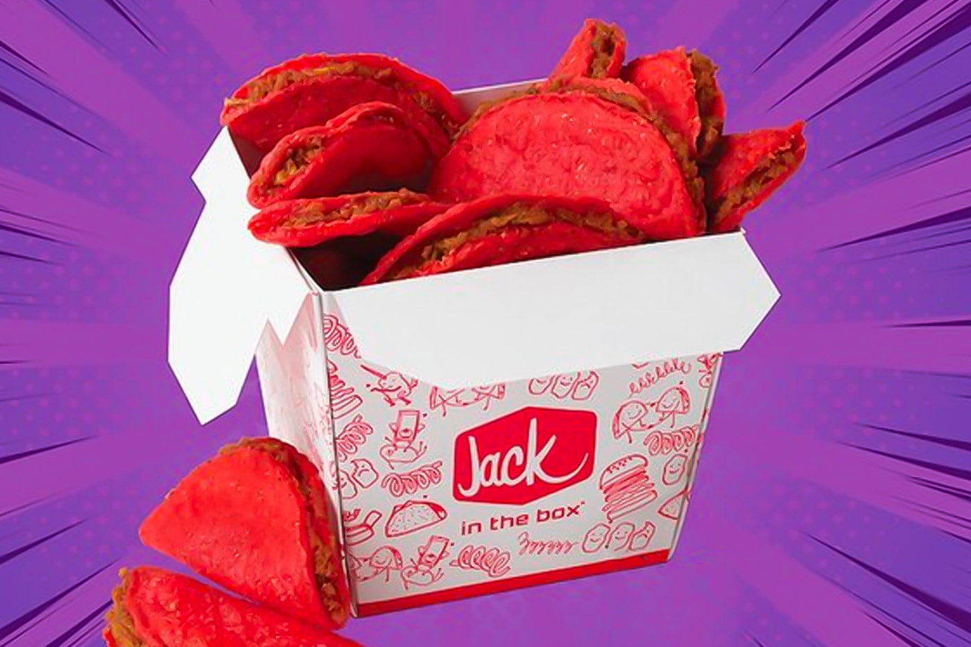 Jack In The Box Spicy Tiny Tacos Release Info food & beverage fast food red
