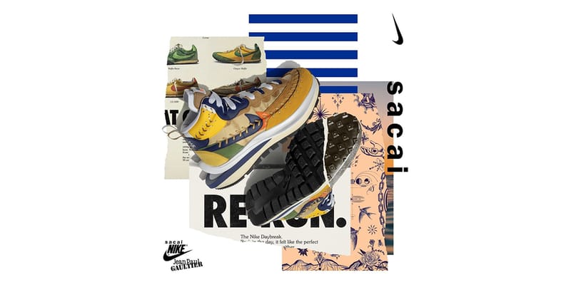 nike vaporwaffle sacai jean paul gaultier sesame blue