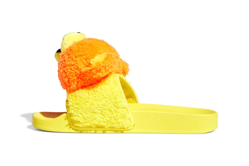 jeremy scott adidas originals adilette sandal slide teddy bear orange yellow q46582