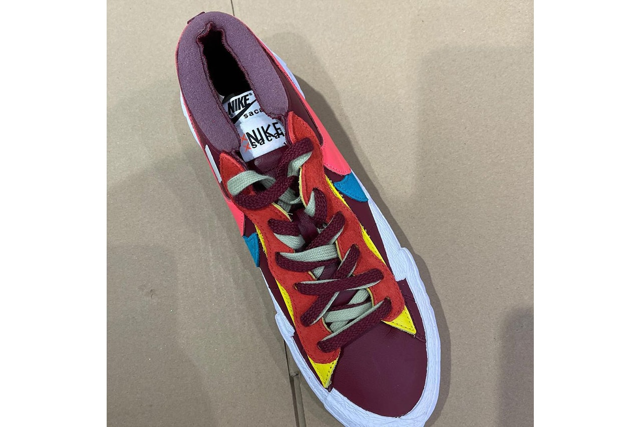 KAWS sacai Nike Blazer Low Closer Look Release Info dm7901-400 dm7901-600