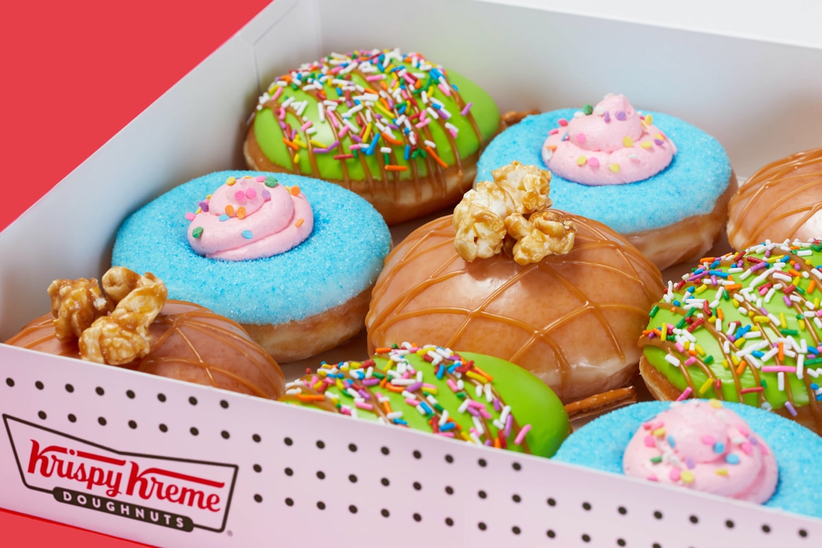 Krispy Kreme Places a Fun Twist to Carnival Treats With Its New Summer Release doughnuts caramel popcorn cotton candy caramel apple