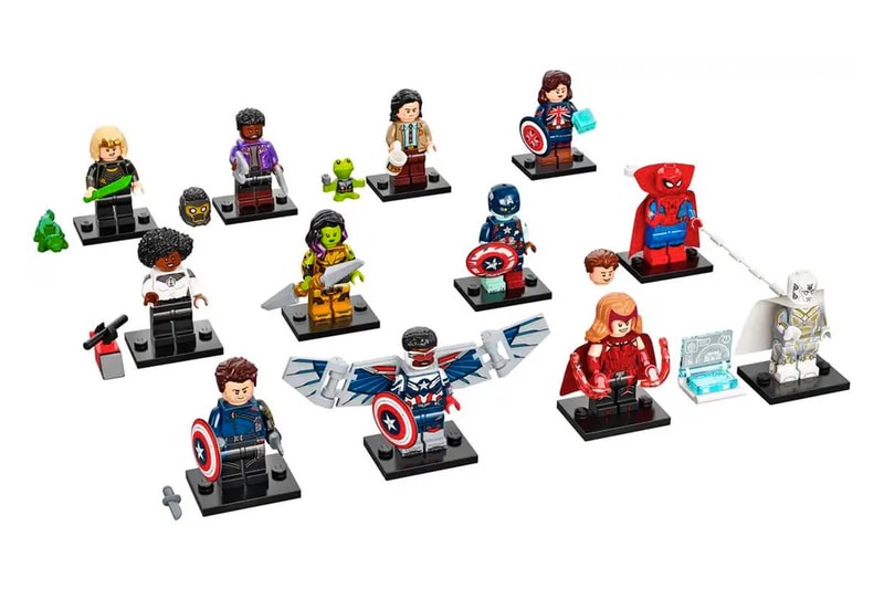 LEGO Officially Releases New Marvel-Themed Minifigures spiderman loki mcu marvel cinematic universe wandavision the falcon and the winter soldier captain america slyvie t'challa black panther star-lord captain carter blade of thanos zombie hunter zombie captain america