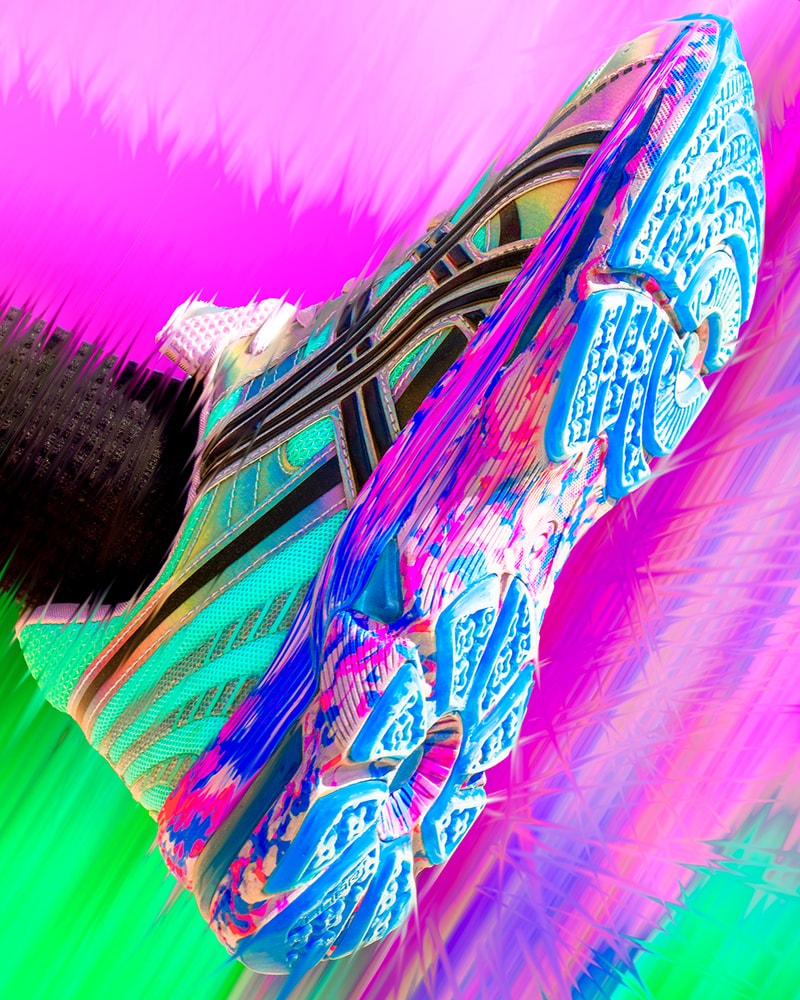 LUISAVIAROMA x ASICS Drop Seismic Glow Sneaker Drop Release Reveal heat sources earthquake maps gel kyrios helios flytefoam