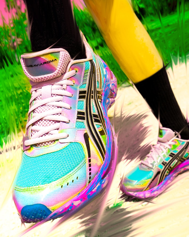 LUISAVIAROMA x ASICS Drop Seismic Glow Sneaker Drop Release Reveal heat sources earthquake maps gel kyrios helios flytefoam