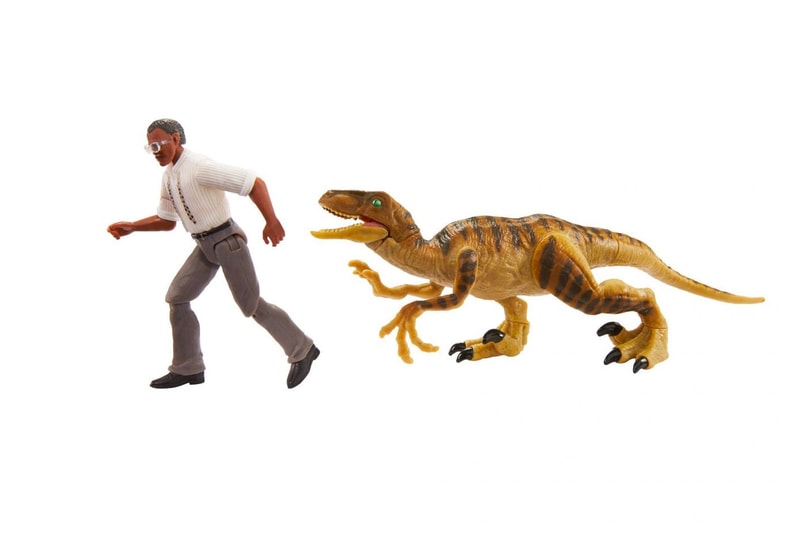mattel jurassic park ray arnold fight scene figure samuel l jackson velociraptor toy release date info store list buying guide photos price 