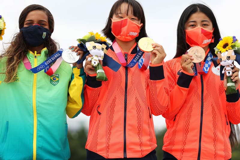 Momiji Nishiya women’s street skateboarding Japans youngest gold medal news Funa Nakayama Rayssa Leal gold medal history Japan Tokyo 