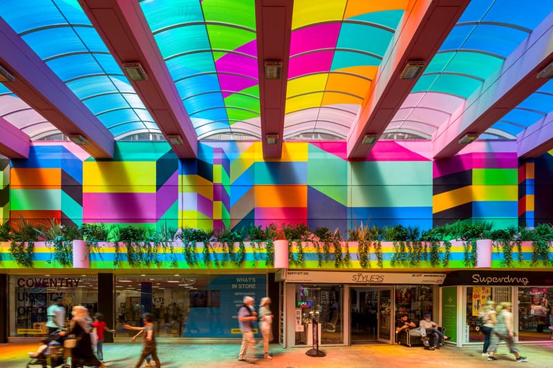Morag Myerscough Connects the City of Coventry With New 'Endless Ribbon' Installation