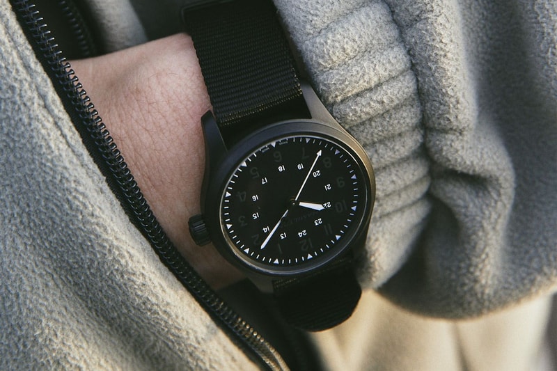 n hoolywood hamilton black khaki field timepiece watch limited edition 300 collaboration military 
