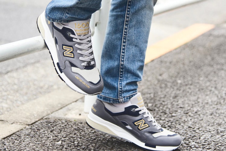 New Balance 1600 Surfaces With Gray Uppers and Golden Trim