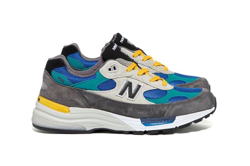 New Balance 992 Grey Blue Teal M992RR Concepts ABZORB Midsole Pigskin Suede Mesh 3M Reflective Made in USA Release Information Drop Date Closer First Look