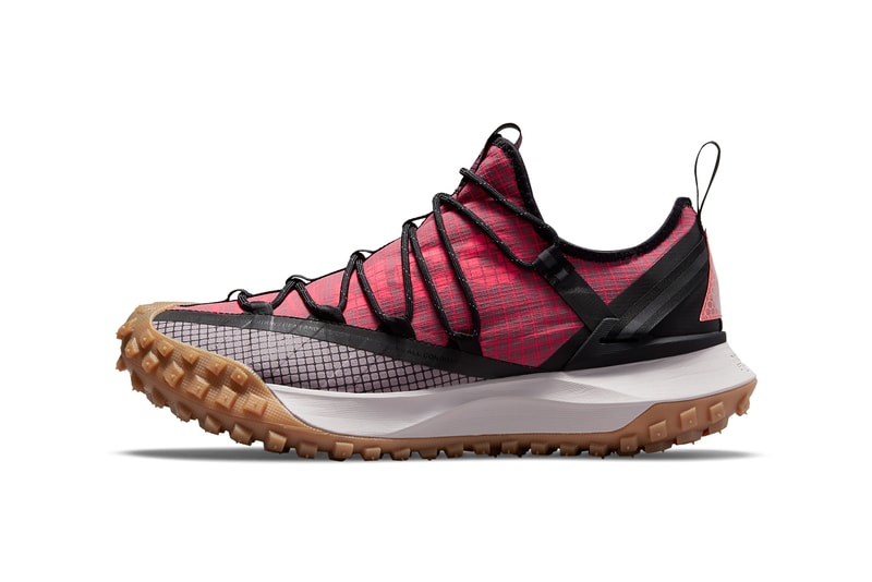 nike acg all conditions gear mountain fly low hiking shoe flash crimson brown basalt light mulberry black white gum DC9045 500 200 official release date info photos price store list buying guide 