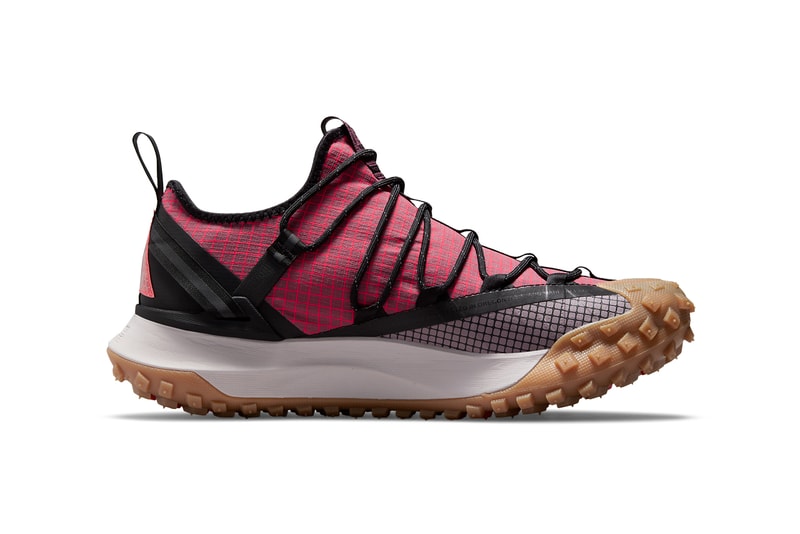 nike acg all conditions gear mountain fly low hiking shoe flash crimson brown basalt light mulberry black white gum DC9045 500 200 official release date info photos price store list buying guide 
