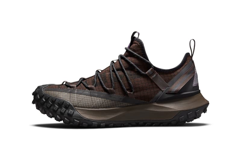 nike acg all conditions gear mountain fly low hiking shoe flash crimson brown basalt light mulberry black white gum DC9045 500 200 official release date info photos price store list buying guide 