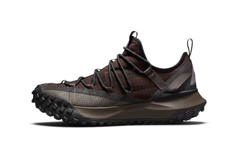 nike acg all conditions gear mountain fly low hiking shoe flash crimson brown basalt light mulberry black white gum DC9045 500 200 official release date info photos price store list buying guide