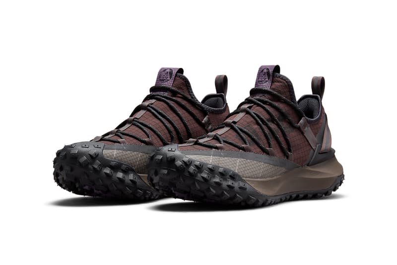 nike acg all conditions gear mountain fly low hiking shoe flash crimson brown basalt light mulberry black white gum DC9045 500 200 official release date info photos price store list buying guide 