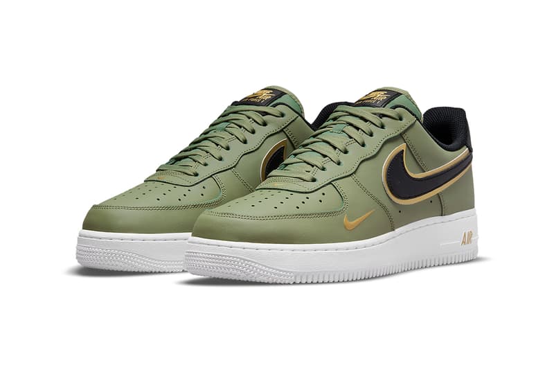 nike air force 1 oil green metallic gold white black DA8481 300 release date info store list buying guide photos price. 