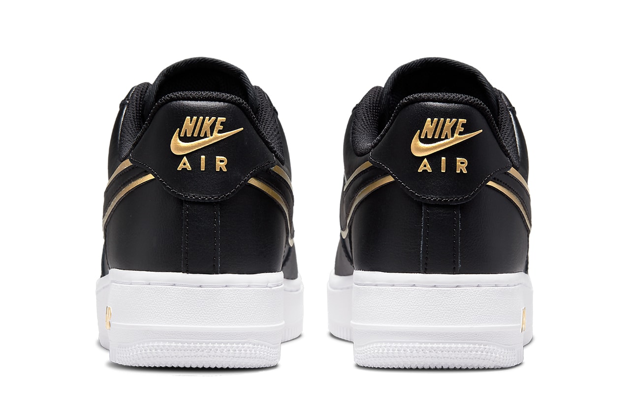 Nike Mens Air Force 1 High '07 LV8 Black/Metallic Gold-Black Leather Size 9  : : Fashion
