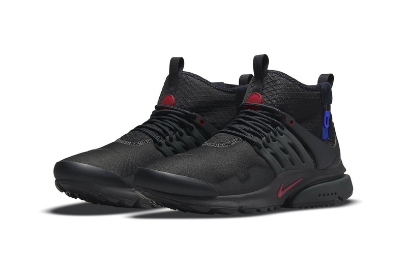 Nike Air Presto Mid Utility "Darth Vader" Release footwear sneakers star wars villain black racer blue red Anthracite