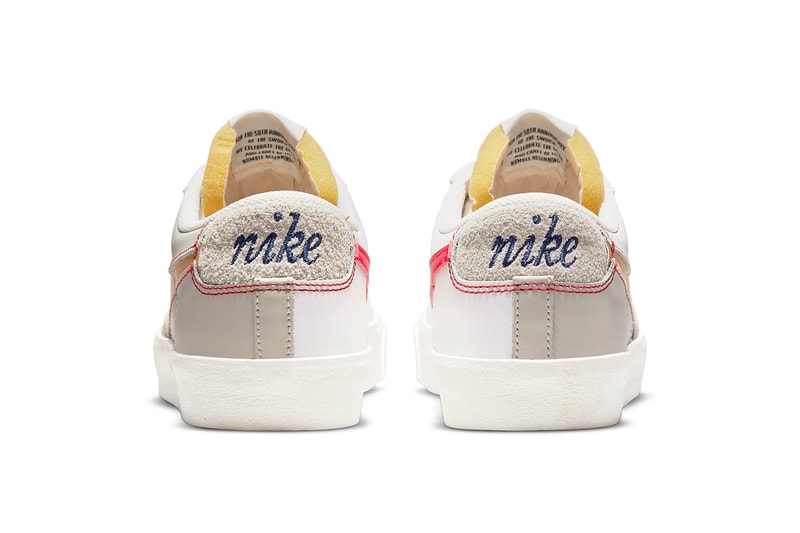 nike sportswear blazer low first use smoke grey white red gold DH4370 002 official release date info photos price store list buying guide
