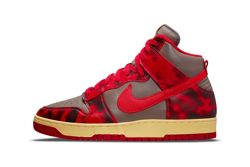nike sportswear dunk high 1985 acid wash white red brown black dd9404 600 official release date info photos price store list buying guide