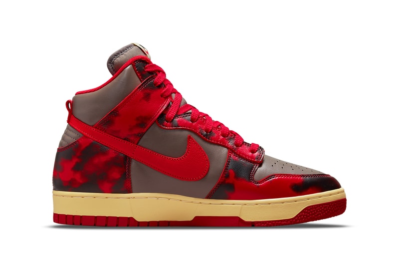nike sportswear dunk high 1985 acid wash white red brown black dd9404 600 official release date info photos price store list buying guide