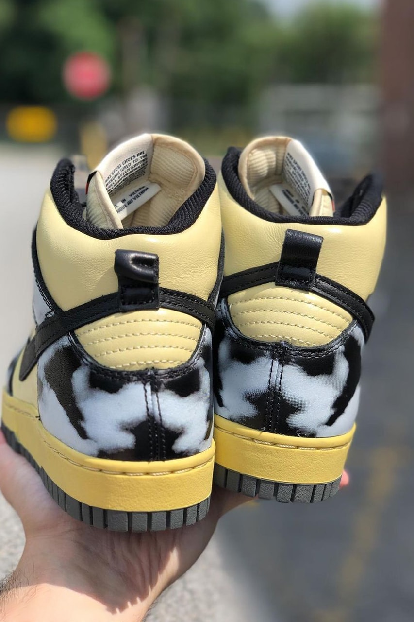 nike sportswear dunk high tie dye black white gray yellow official release date info photos price store list buying guide