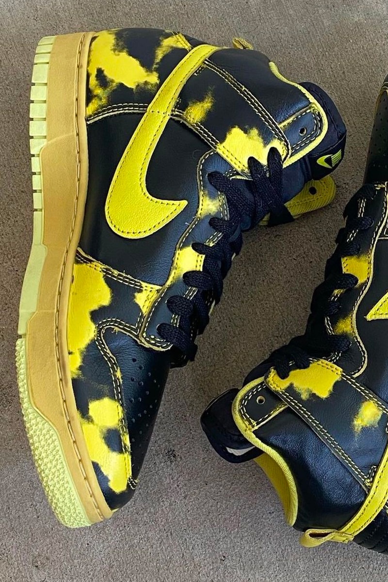 Nike Dunk High “Yellow Acid Wash” DD9404-001 Nike Sportswear Release 2021