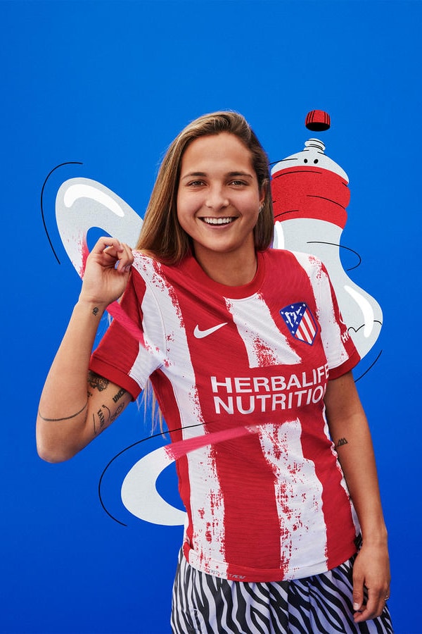 2021/22 atletico madrid home kit jersey nike la liga details champions information red and white