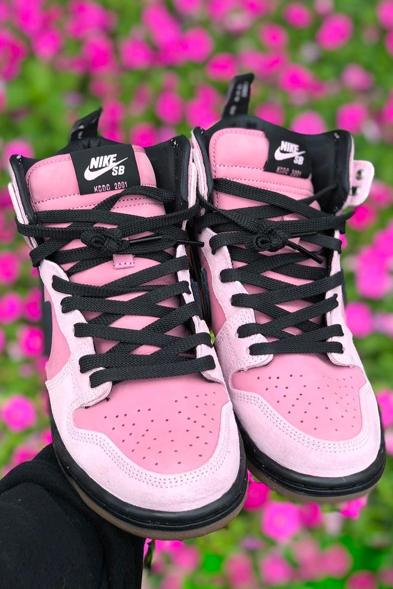 Nike SB Dunk High "KCDC Brooklyn” Release Info KCDC skateshop footwear sneakers pink pale pink black gum