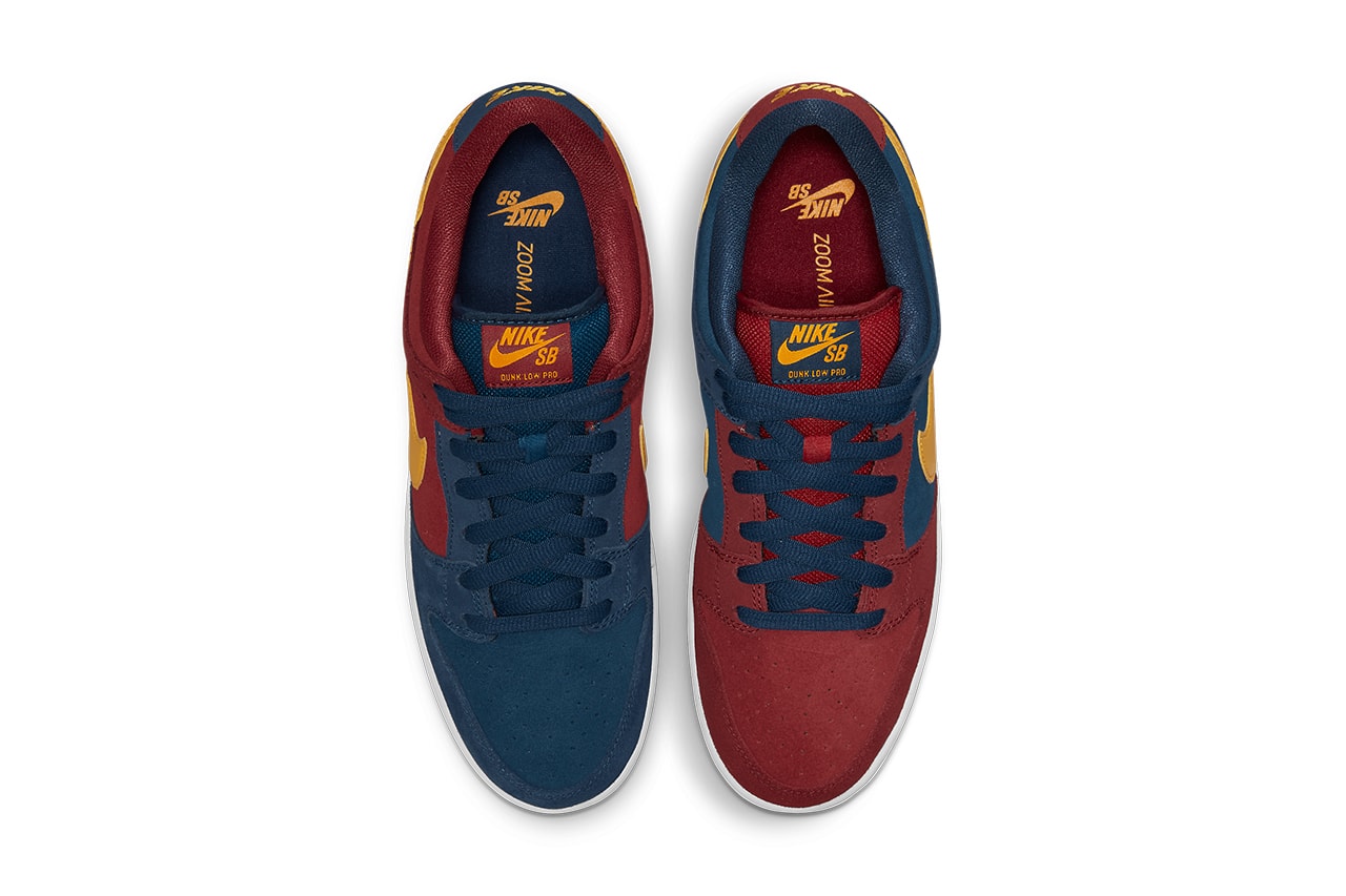 nike sb dunk low barcelona DJ0606 400 red blue yellow white release date info store list buying guide photos price 