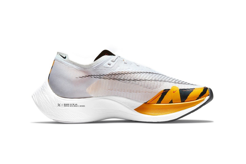 Nike ZoomX VaporFly NEXT% 2 BRS Official Look mesh Blue Ribbon Sports black white university gold orange