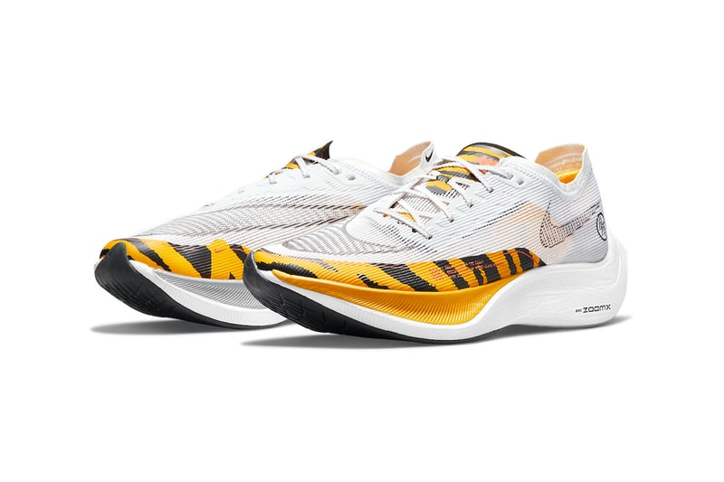 Nike ZoomX VaporFly NEXT% 2 BRS Official Look mesh Blue Ribbon Sports black white university gold orange