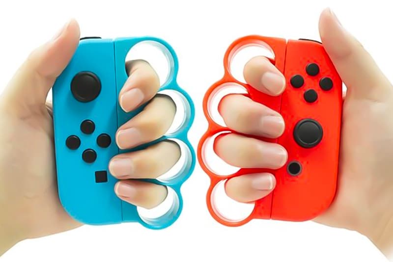 Nintendo Switch Joy-Con Boxing Grip release brass knuckles knuckle dusters gaming fitness 