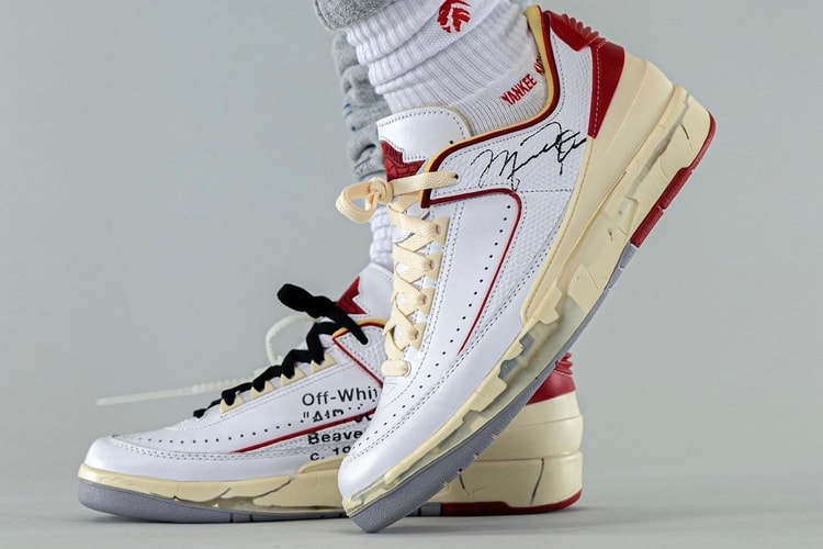 Take an On-Foot Look At the Off-White™ x Air Jordan 2 Low "White/Red"