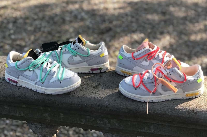 off white nike dunk low the 50 04 06 gray white teal orange release date info store list buying guide photos price virgil abloh