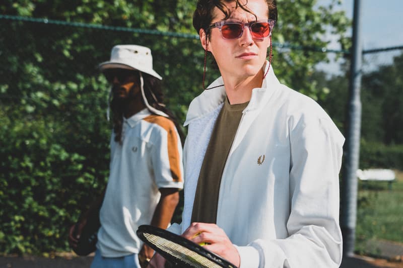 Oi Polloi x Fred Perry 1970s 80s Vintage Tennis Inspired Capsule Collection Limited Edition Lookbook Release Information Drop Date Polos Shorts Harrington Jacket Terry Towel 