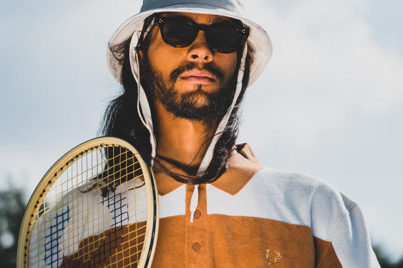 Oi Polloi x Fred Perry 1970s 80s Vintage Tennis Inspired Capsule Collection Limited Edition Lookbook Release Information Drop Date Polos Shorts Harrington Jacket Terry Towel 