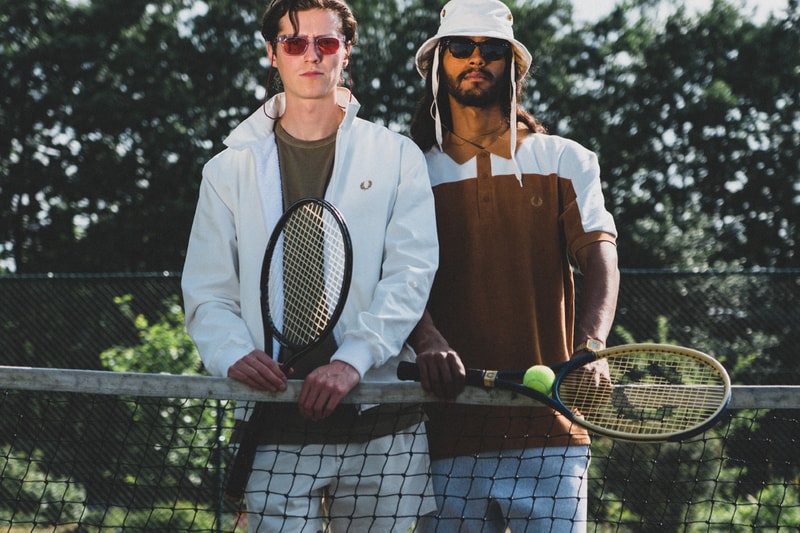 Oi Polloi x Fred Perry 1970s 80s Vintage Tennis Inspired Capsule Collection Limited Edition Lookbook Release Information Drop Date Polos Shorts Harrington Jacket Terry Towel 