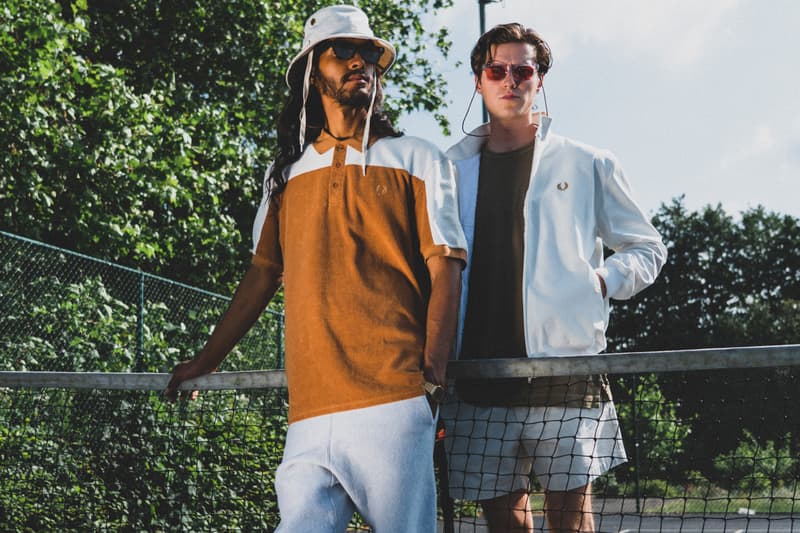 Oi Polloi x Fred Perry 1970s 80s Vintage Tennis Inspired Capsule Collection Limited Edition Lookbook Release Information Drop Date Polos Shorts Harrington Jacket Terry Towel 