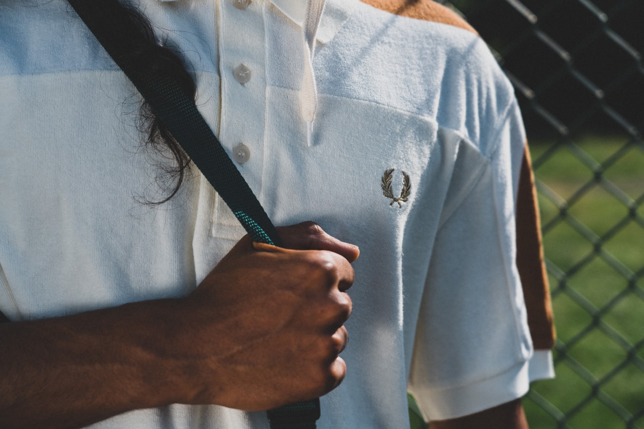Oi Polloi x Fred Perry 1970s 80s Vintage Tennis Inspired Capsule Collection Limited Edition Lookbook Release Information Drop Date Polos Shorts Harrington Jacket Terry Towel 