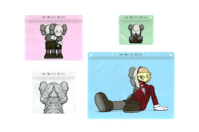 KAWS Pake Collaboration Funcional Zip Bags kaws tokyo primer lanzamiento a prueba de olores de polvo de agua UV multipropósito