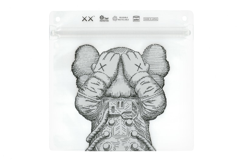 KAWS Pake Collaboration Functional Zip Bags kaws tokyo first multipurpose UV water dust scent proof release